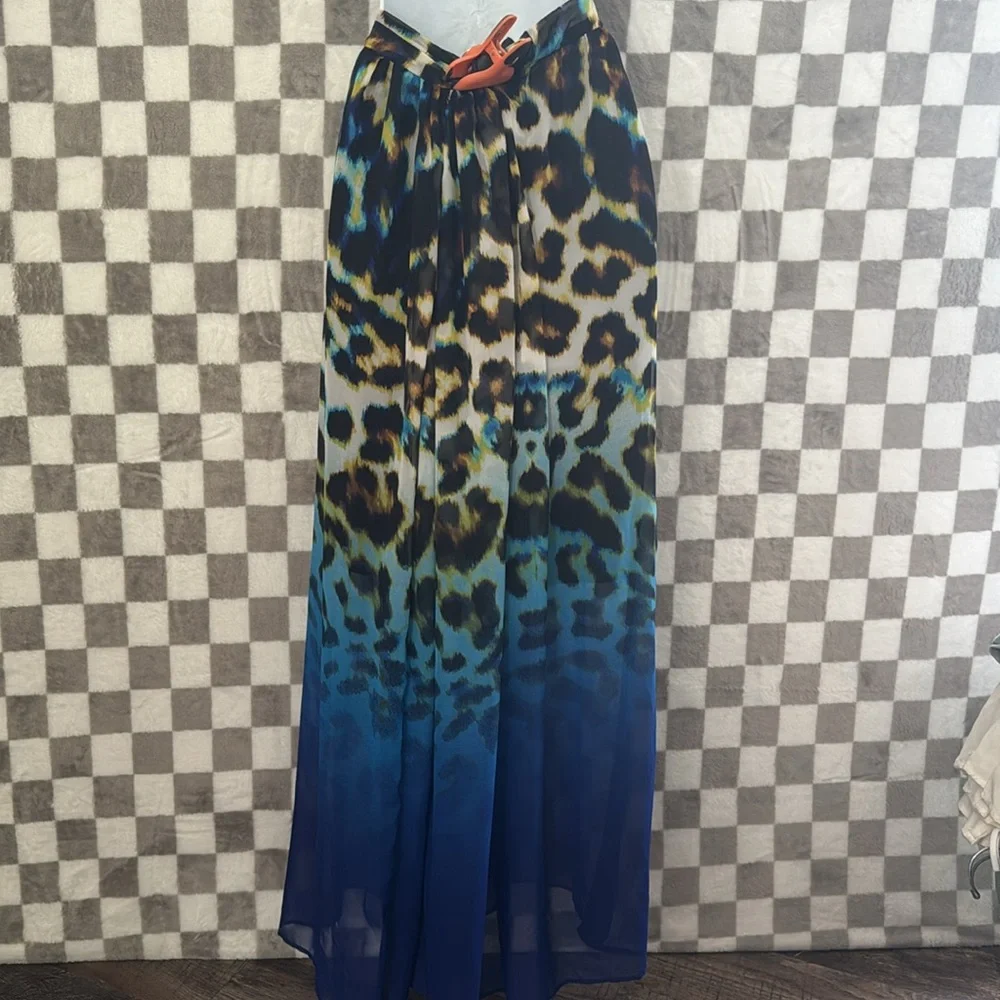 Worthington Y2K Leopard Animal Print Maxi Skirt Size L - Picture 5 of 8